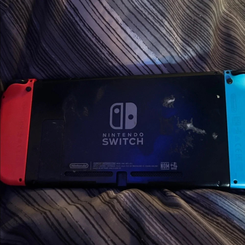 Nintendo Switch with Blue and Red Controllers